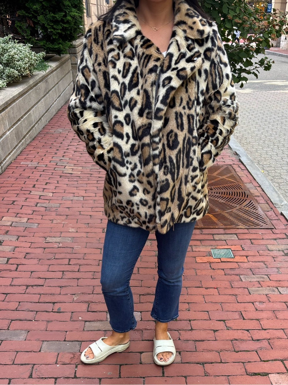 Apparis Leopard Faux Fur Jacket - Brown, Black, Tan - Picture 2 of 11